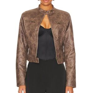 Lioness Brown Leather Jacket